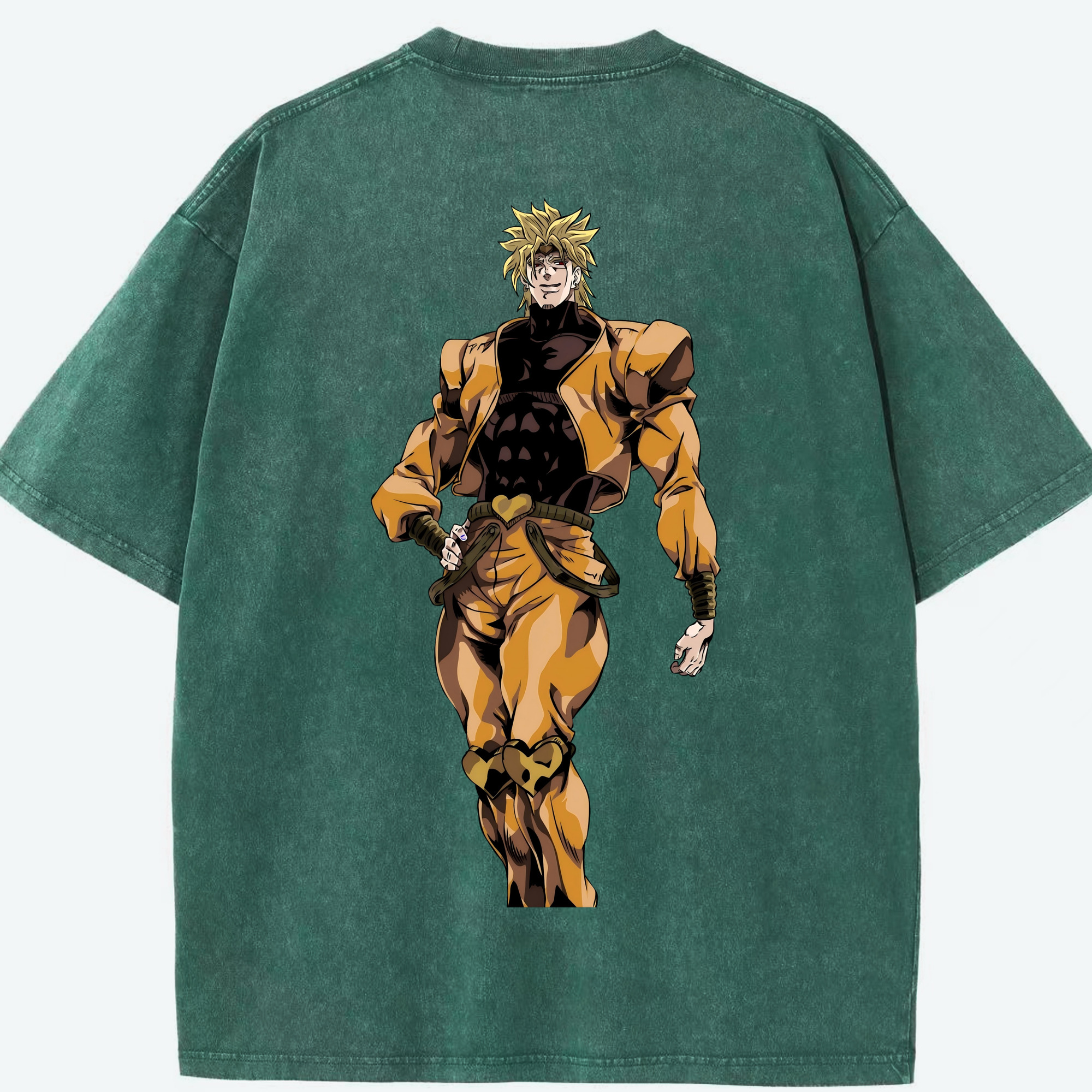 （画像用） ジョジョの奇妙な冒険 ディオ?ブランドー JoJo's Bizarre Adventure Dio Brando 綿100% ヴィンテージ風 半袖Tシャツ（背面プリント）